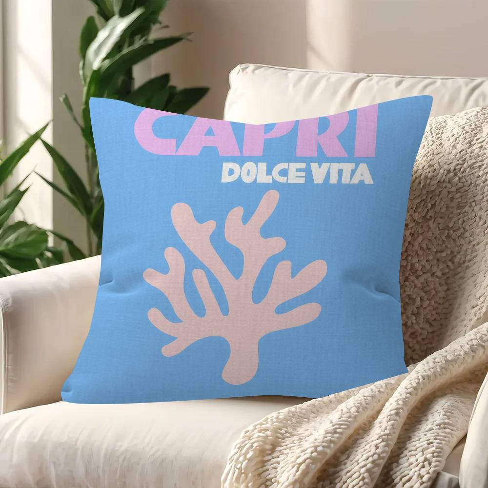 Miami Beach Ibiza Capri Bondi Mykonos Pillow Gifts Home Office Furnishings Bedroom Sofa Car Cushion Cover Case 45X45Cm