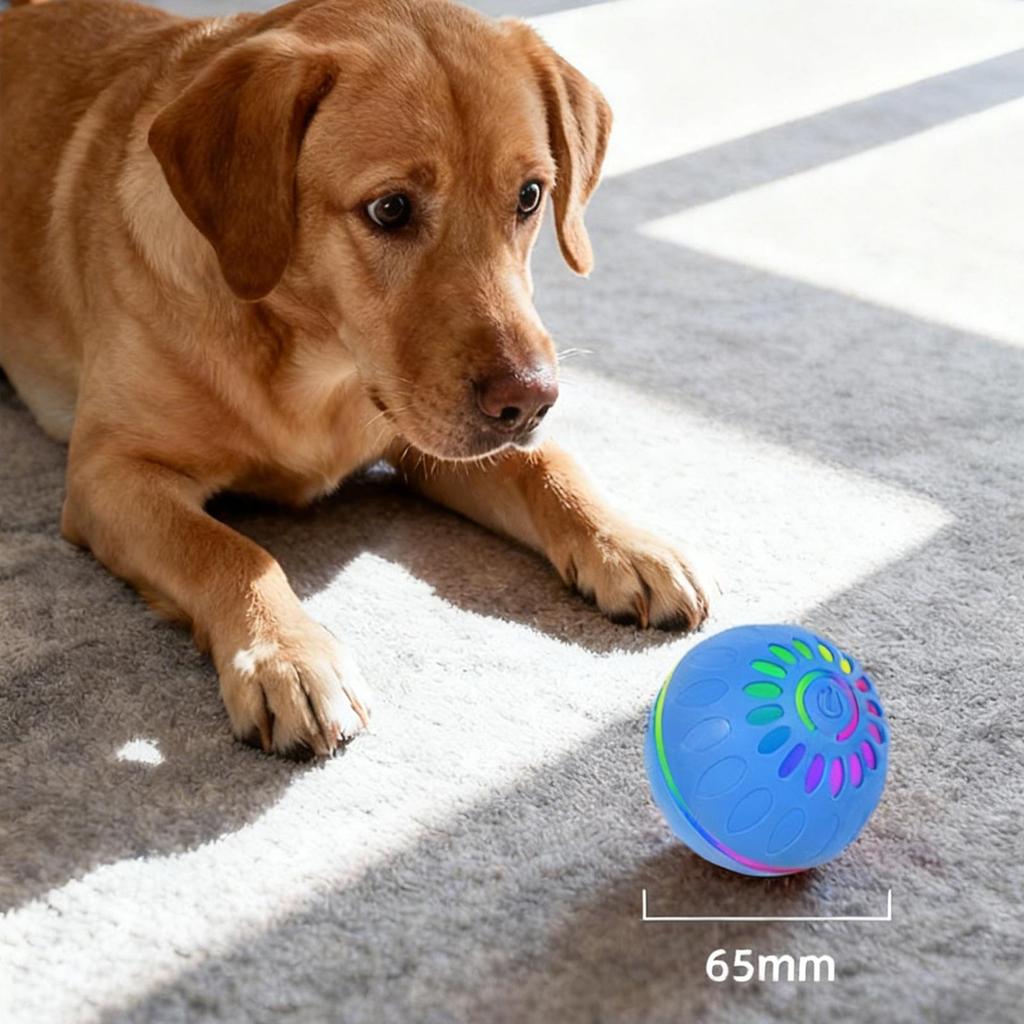 Dog Toy Ball Interactive Rolling Ball Auto Moving Dog Toy Two Modes Rechargeable Automatic Ball Pet Toy Supplies for Dogs Cats