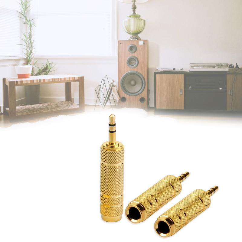 1pc/3pcs Stereo Audios Adapter 1/8 To 1/4 Audios Converters for Player Headphones and Musical Instrument Accessory