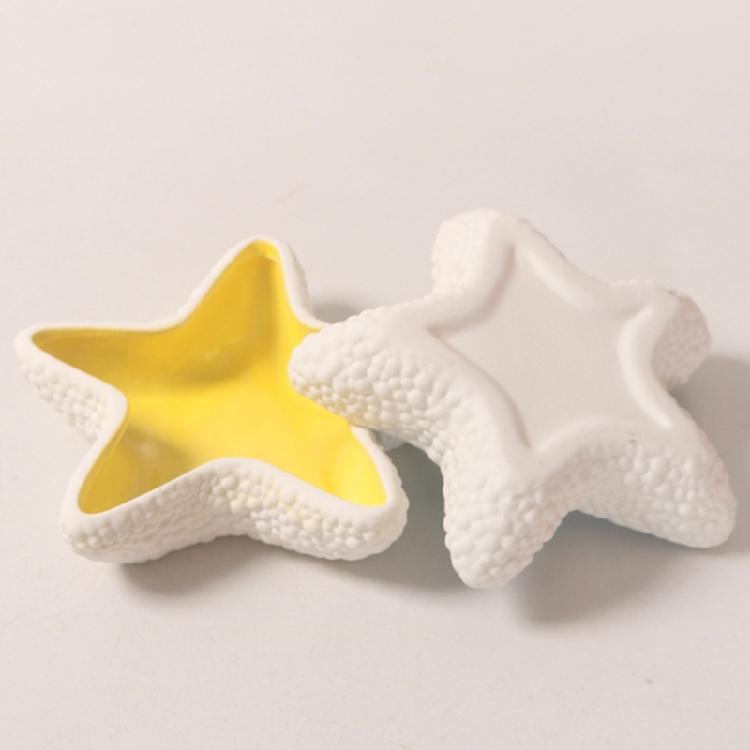 Ocean Jewelry and Trinkets Holder Marine Life Ceramic Jewelry Dish in Conch Designs Shell Organizers for Home Decors