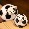 Soccer Cow Plush Toy Adorable Cow Pillow Soft Stuffed Animal Cute Cuddly Gift for Kids Birthday Nursery Decor