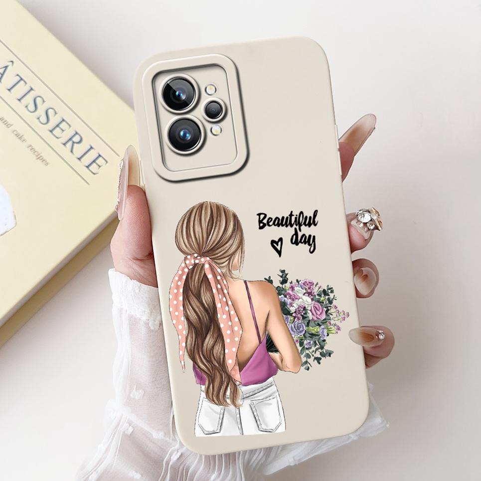 Cover per Telefono Femminile Cuore d'Amore per Realme GT2 Pro Custodia Realme GT Neo2 GT2 GT Neo 3T Funda Silicone Morbido Opaco Protezione Lente Capa