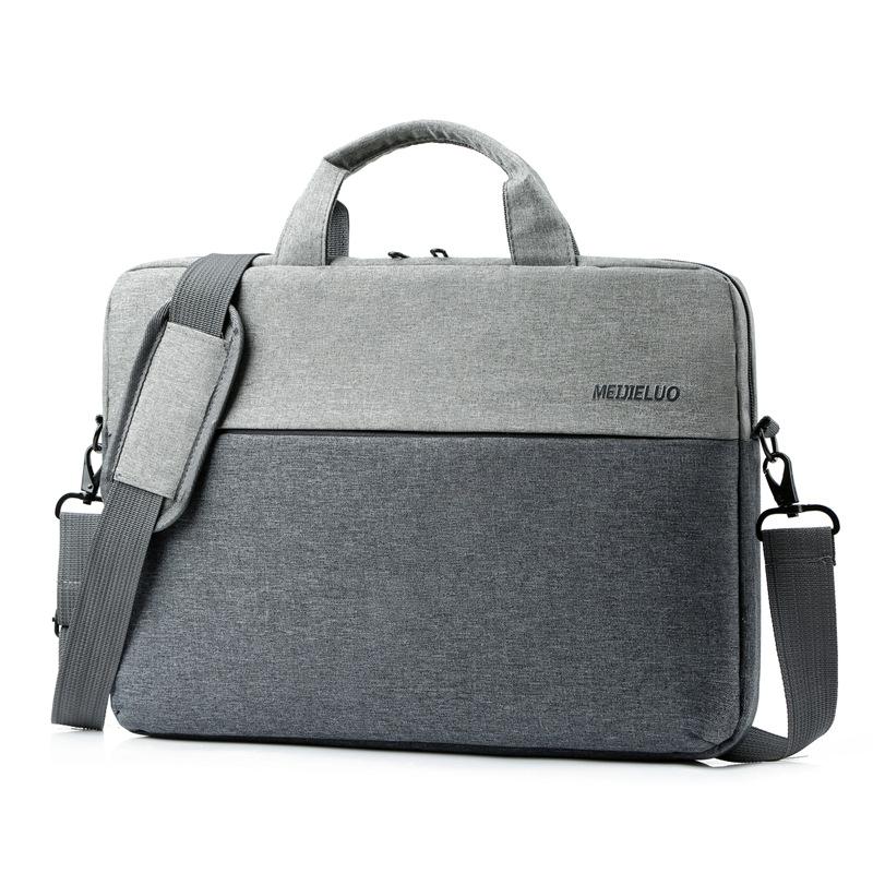 

Laptop Bag Business Casual Simple Oxford Cloth Water-proof Briefcase Flat Liner Bag Large Capacity серый