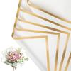  20 Sheets Gilt Edge Wrapping Paper Flowers Gift Wrapping Material Korean Style Birthday Wedding Florist DIY Wrapping Paper