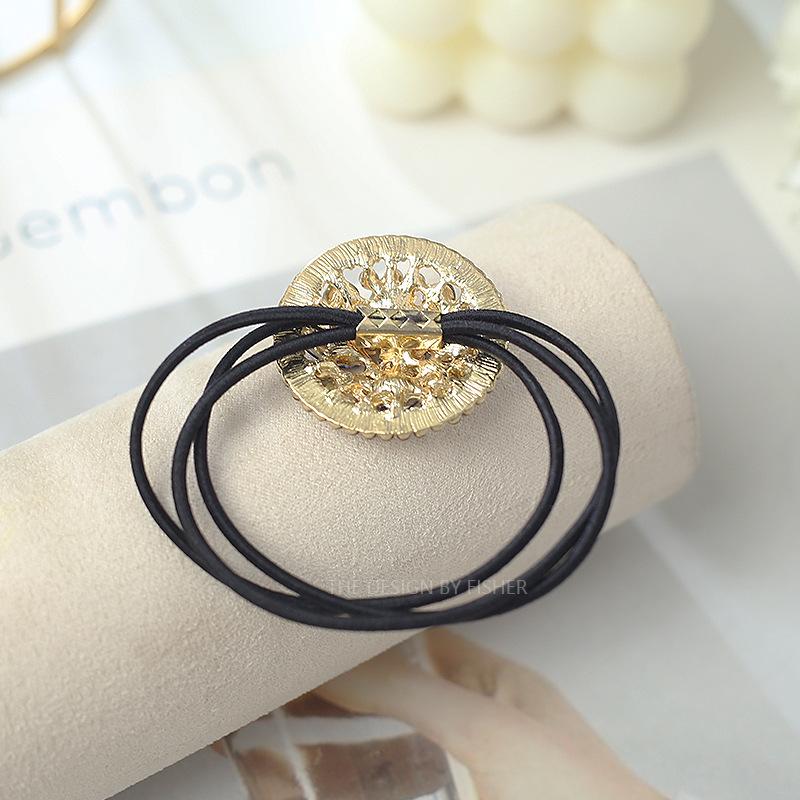 Mote Rhinestone Elastiske Hårstrikker for Jenter Hårstrikk Hårring Tau Scrunchie Tilbehør Hestehale Hodeplagg Tilbehør