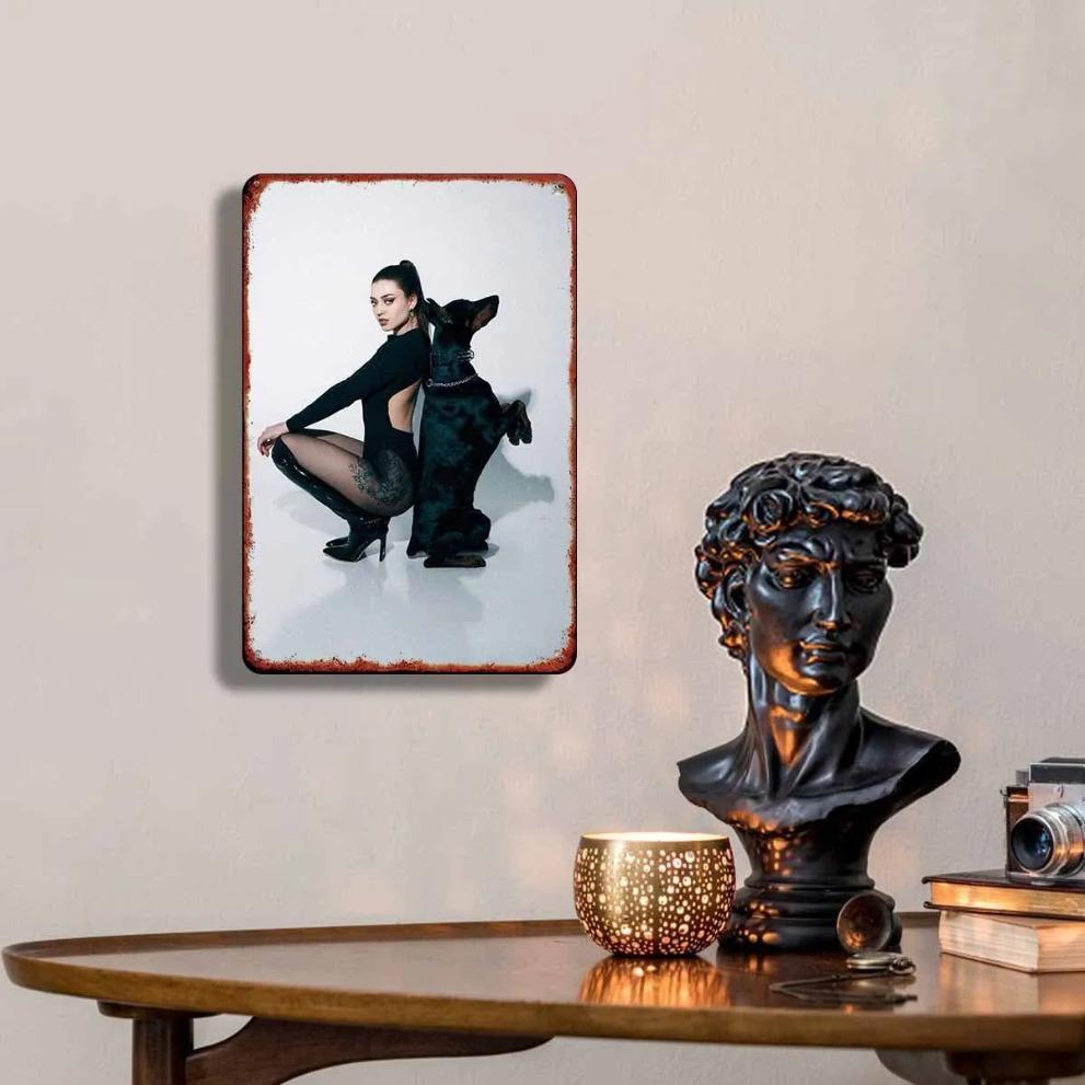 Vintage Dog Metal Tin Sign Retro Wall Decor for Bedroom Bar Garage Outdoor