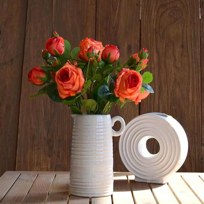Luxury Xuanya Silk Rose Artificial Flowers - 3 Heads for Home Decor, Weddings, or Photography