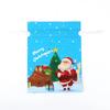 10pcs  Christmas Drawstring Gift Bag Party Children Kid Candy Gift Bag Aluminum Foil Box Happy New Year Xmas Eve 2025