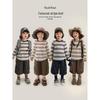 Youyou Girls' Striped Color-Block Long-Sleeve T-Shirt