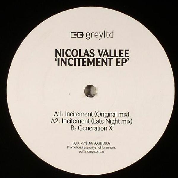 

12inch Record NICOLAS VALLE - Incitement EP EQGLTD008 EQ [Grey] Ltd 2005 Australia Dance & Electronica Used