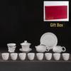 Mutton-Fat Jade Ceramic Tea Set