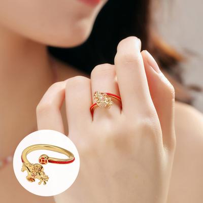 1/2 Pièces Bague de Doigt pour Femme Cheval Rotatif Design Monétaire Bague Année du Cheval 2026 Ouverture Réglable