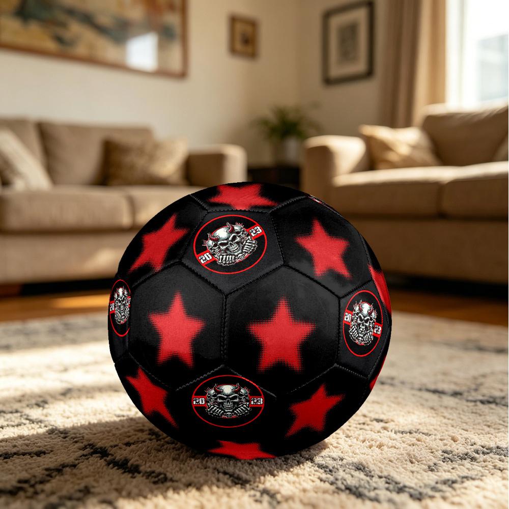 1PC Star Devil Skulls Edition Soccer Ball Size 5 Football Machine Sewn Indoor/Outdoor Universal Football W35