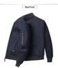 Men's Spring Military Green Cotton Jacket - Trendy Loose Fit with Baseball Collar, Casual Coat.