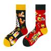 Asymmetric Colorful Christmas Cotton Socks for Couples