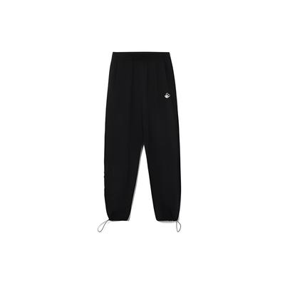 Li Ning X Disney Collaboration Sports Lifestyle Series Mickey Embroidered Loose Cuff Sweatpants Women Bottoms Black AKLR318-1