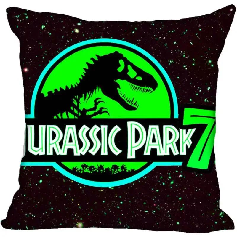 Custom Jurassic Park Logo Square Pillowcase Custom Zippered Pillow Cover Case 45x45cm(One Side)