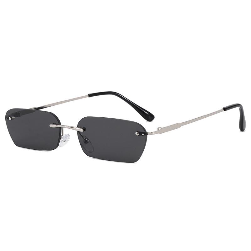 Superhot Eyewear 46400 Fashion Retro Vintage Sunglasses Small Rimless Rectangular Sunglasses C1