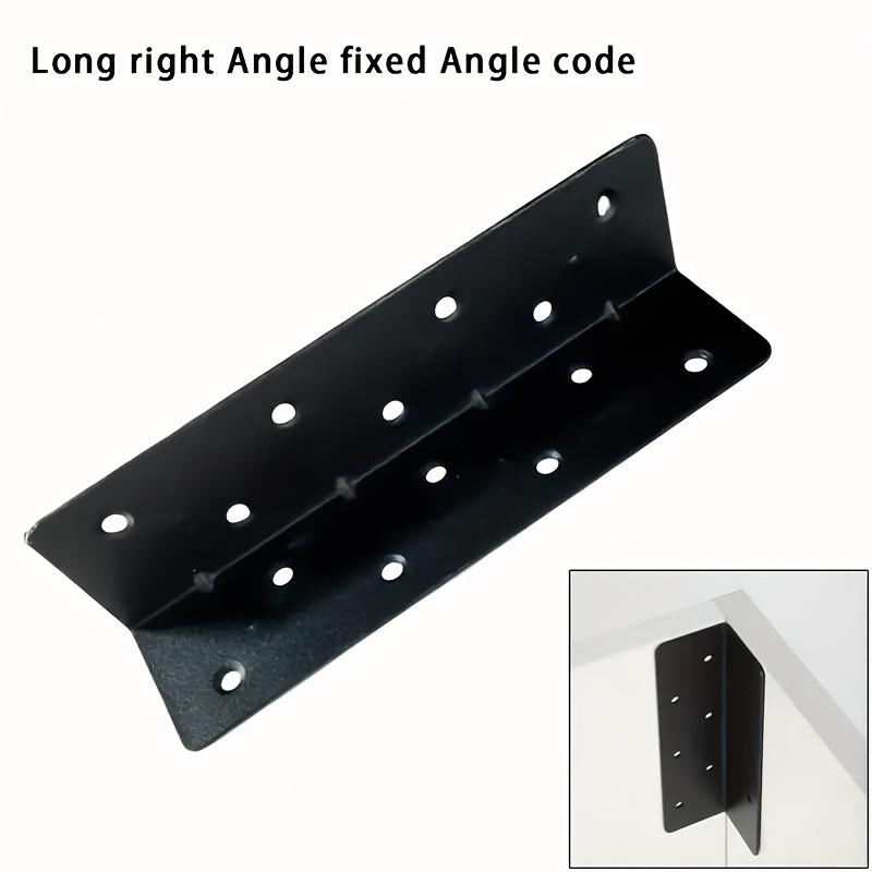 2pcs Heavy-Duty 90-Degree Right Angle Brackets, Black Bed Fixing Angle Iron, Universal RV and Kitchen Furniture Connectors