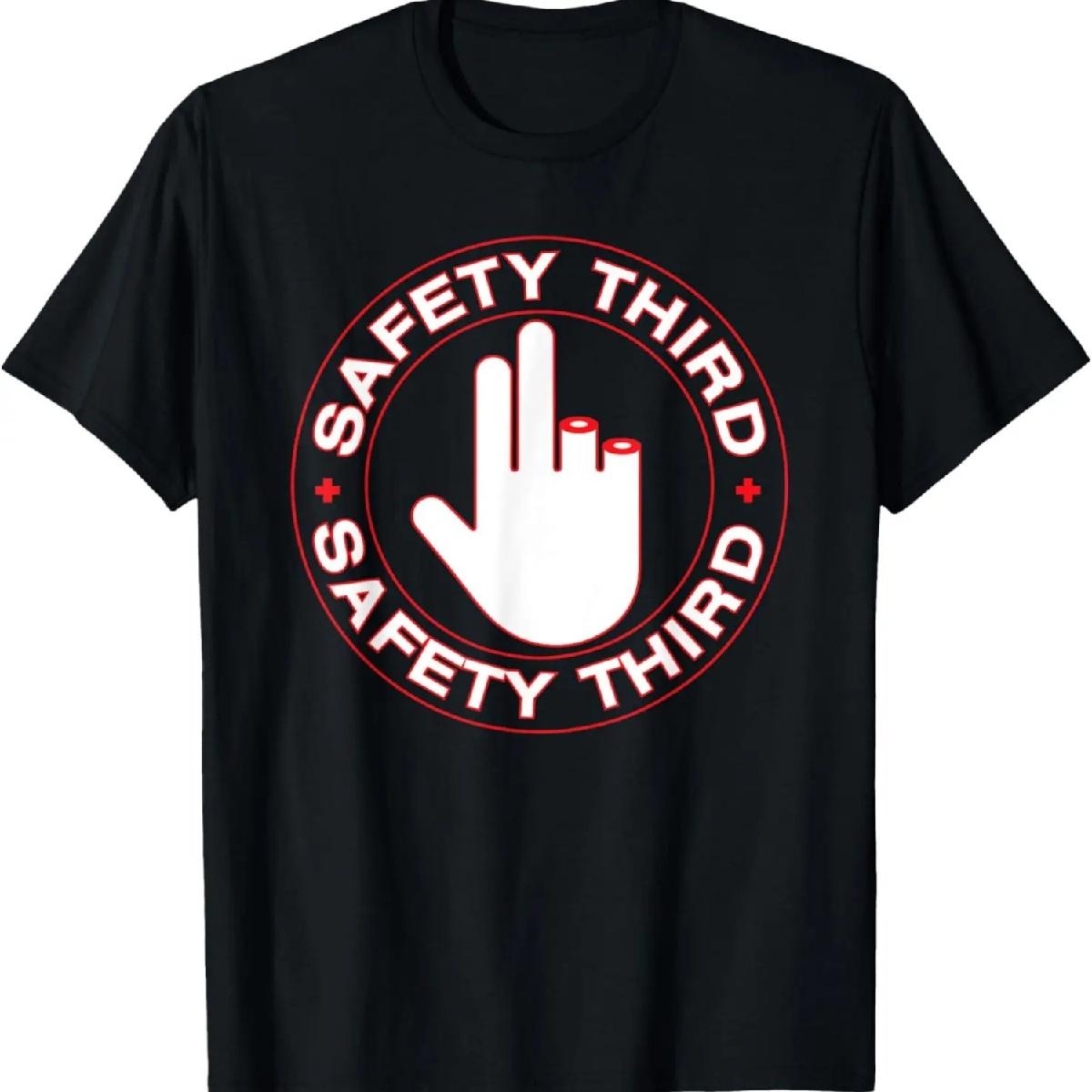

Funny safety third t shirt - Missing Fingers Shirt Safety Th T-Shirt XXXXXL чорний