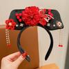 Chinese Princess Hairbands Traditional Headbands Princess Headpiece Costume Chinese Princess Qitou with Flower