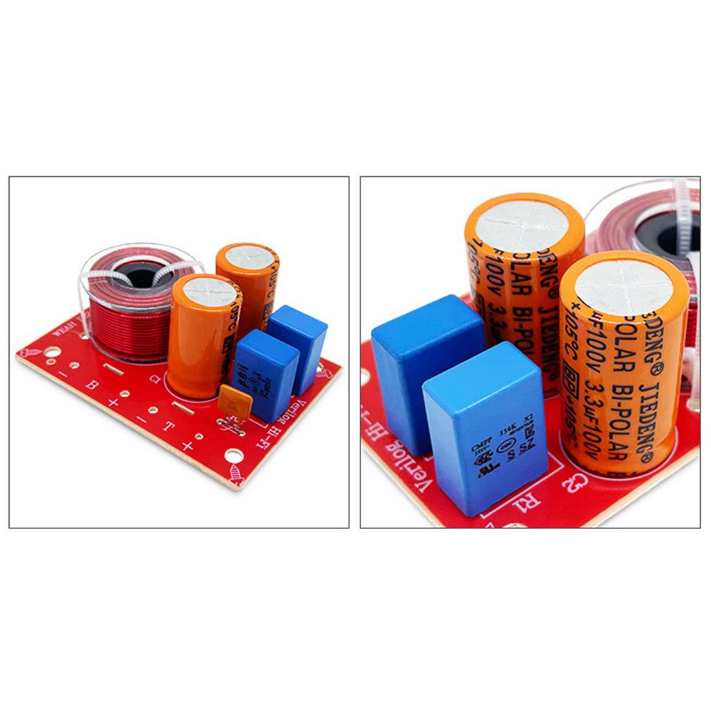 80W 2 Ways Audio Speaker Crossover Treble Bass Filter Frequency Divider for Stages Speaker Home Theater DIY