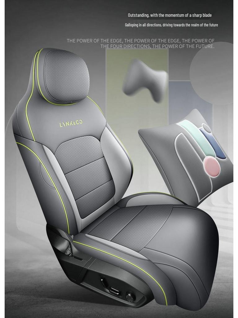 Lynk&Co 08 Seat Cover: 2025 Perf Leather, Breathable, Full Coverage, for 120km Long-Range Pro Model
