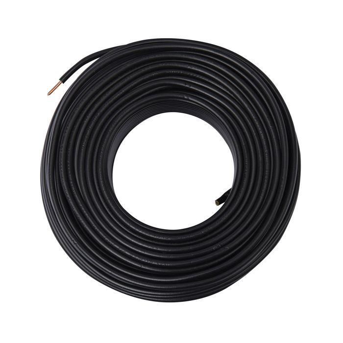 Electrical Wire H07v-u 2.5mm² Black - 25m - Zenitech