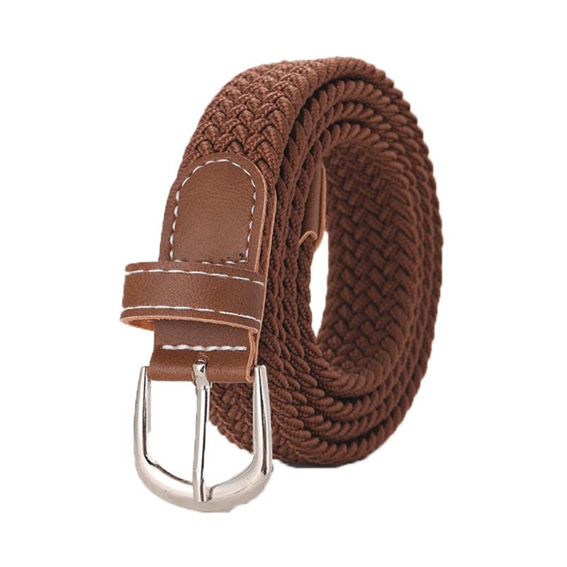 1Pc U Shape Buckle Elastic 100x2.5CM Unisex Belts Mens/Women Canvas Webbing Braided Imitation Leather