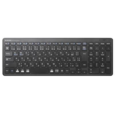 Elecom Tastatur Kabellos Pantograph Compact Keyboard Schwarz USB-A (Empfänger im Lieferumfang enthalten) TK-FDP099TBK