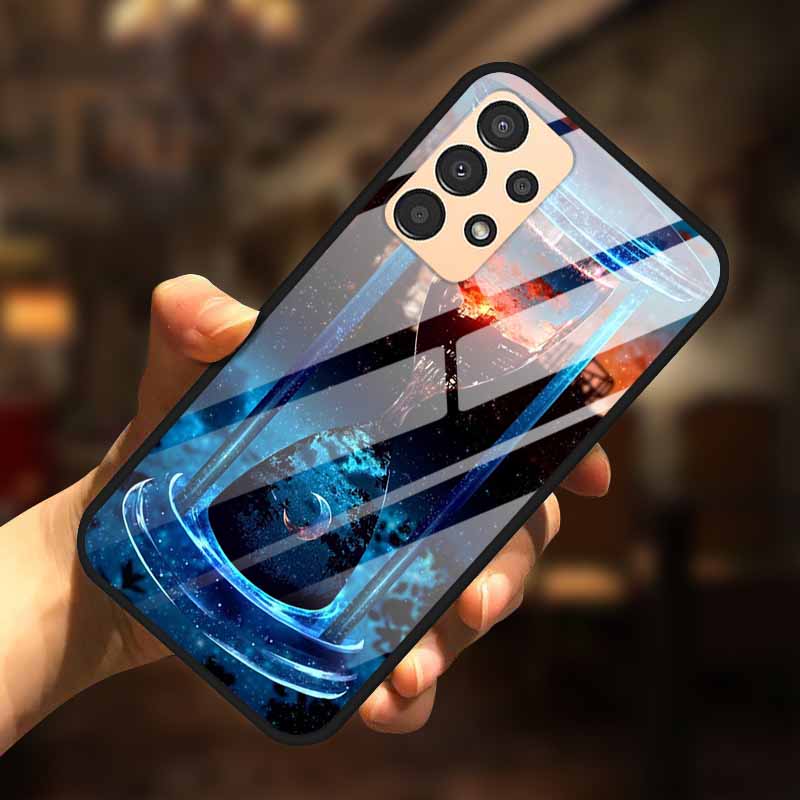 For Samsung A13 Case A23 A52 A72 4G M52 A52S 5G Luxury Tempered Glass Hard Back Cover for Samsung Galaxy A13 4G Phone Cases Capa