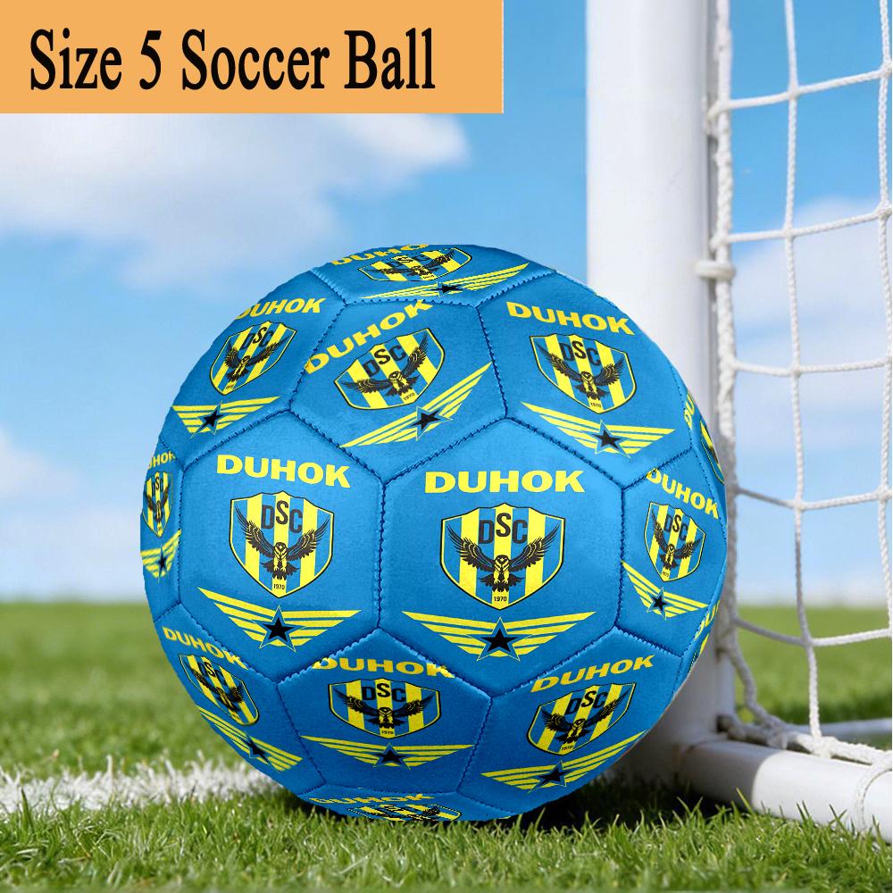 Duhok Sports Club Emblem Size 5 Soccer Ball,Indoor/Outdoor Suitable for Training Matches Tournaments Practice Games Perfect Gift for Fan