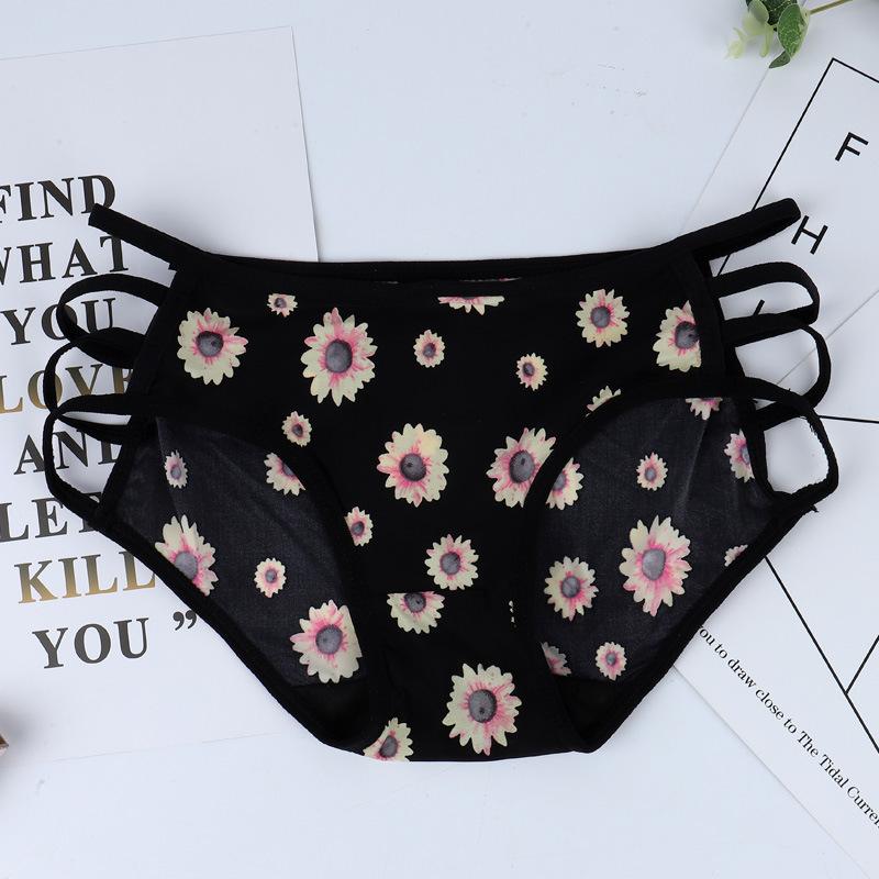 1Pcs Mesh Underpants Female Women's Panties Sexy Lace Lingerie Temptation Underwear Briefs Pespective Woman Thongs