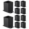 4x4 Post Base 10 Pcs, Inner Size 3.6x3.6 Inch / 91.44x91.44 Mm Post Brackets, Heavy Duty Carbon Steel Decking Posts, Wood Posts Brackets for Pavilion