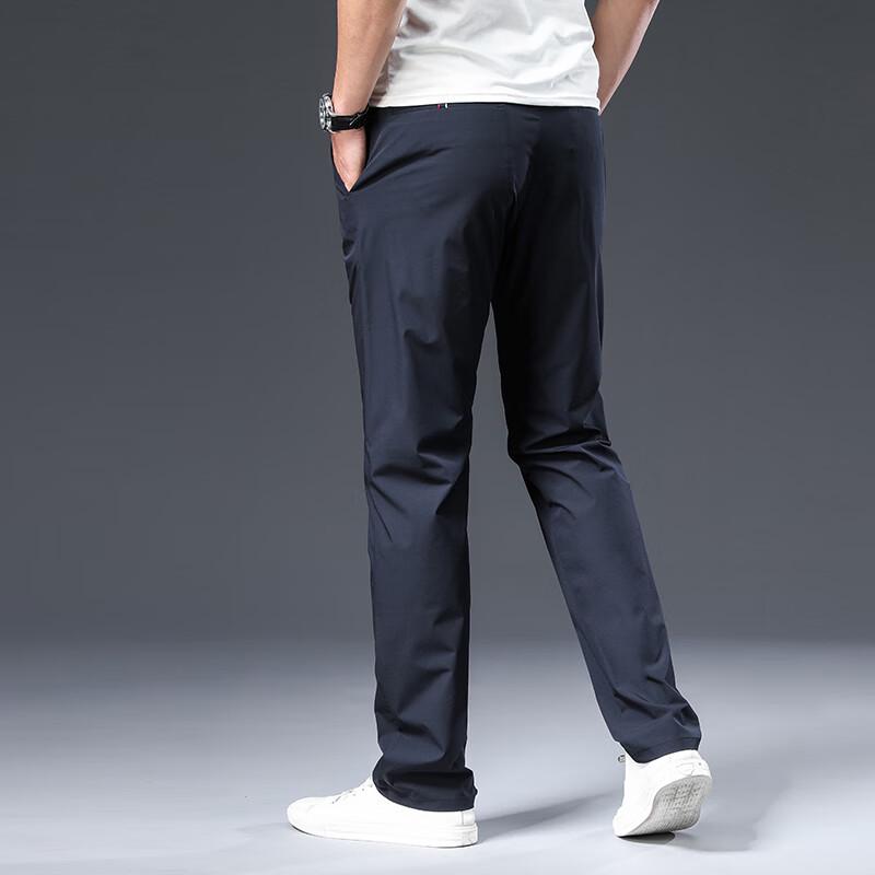 Fengmao Men's High-Elastic Anti-Wrinkle Straight Casual Trousers
