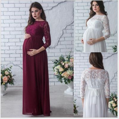 Γυναικείο φόρεμα εγκυμοσύνης Mother dress Photography Props Φόρεμα με δαντέλα εγκυμοσύνης για έγκυες ένδυση φωτογραφιών