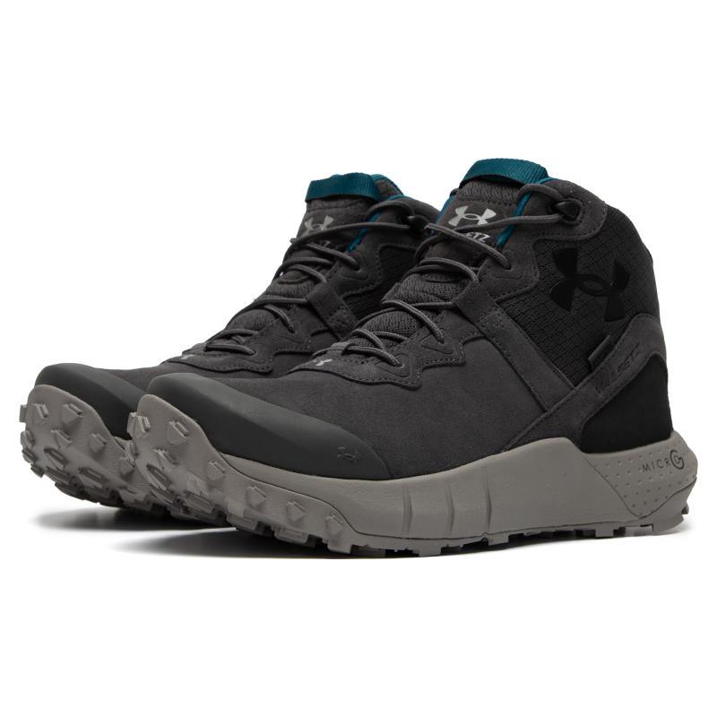 New Under Armour Ua Micro G Valsetz Trek Mid Leather Waterproof Tactical Boots 'Grey' 3025577-100