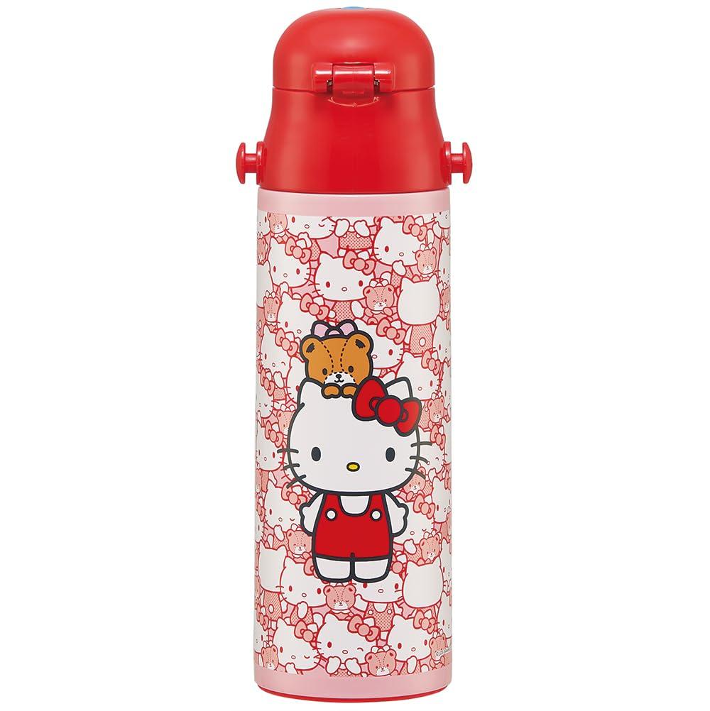 Skater Stainless Steel Water Direct Hello Sanrio Sports Water Kids' Bottle, Drinking, 580ml, Kitty, Ushiro-Shiro, Design, Child-Friendly, Lightweight,