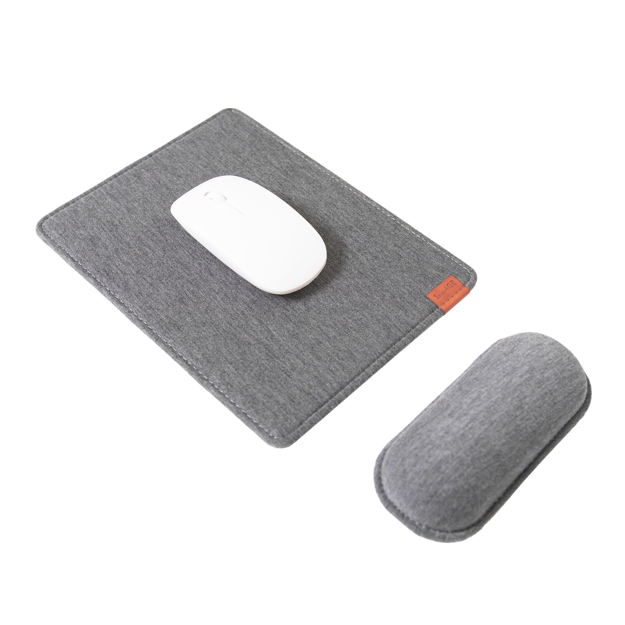 

SenseAGE Mouse Pad Wrist Rest with Wrist Fatigue Tendonitis Ergonomic Compatible with Laser and Optical Mice Dark Gray & [2-Piece Set] Non-Slip Base,