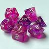 7 Pcs of New Double Colors Dice Polyhedral Gold Font Digital Dices Kit for TRPG RPG D20 D12 D10 D8 D6 D4 Table Game Kids Toy