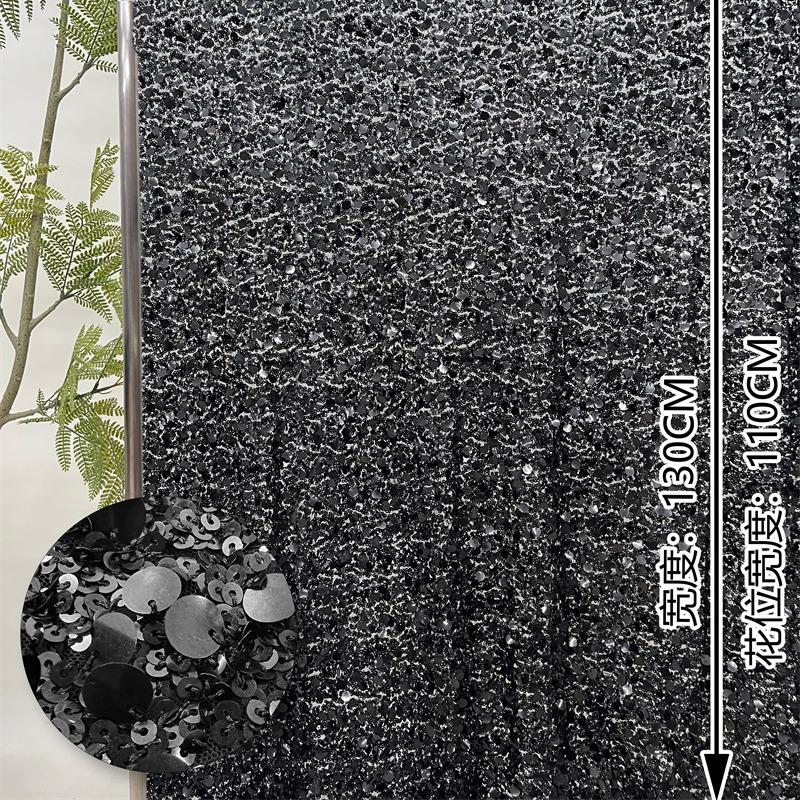 1 Yard 5+9mm Sequin Embroidery Lace Fabric for DiY Sewing Woman Wedding Dresses Clothes Fabrics Party Special Events Fabric