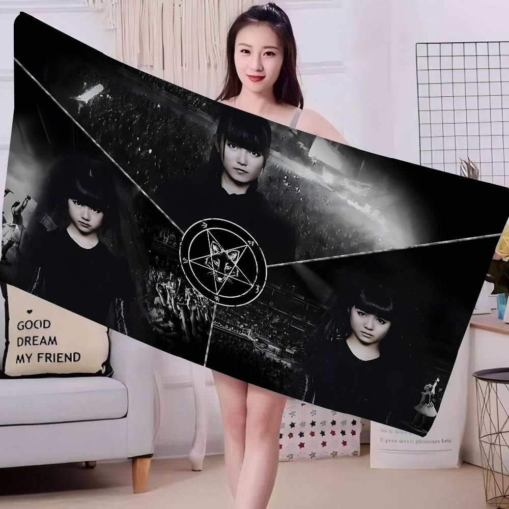 Classic Kawaii Metal Band B-Babymetal Microfiber Beach Towel Absorbent Quick Dry Soft Yoga Swimming Resort Mountain Towel