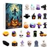 Halloween Countdown 24 Days Advent Calendar Mini Statues Multi-purpose Holiday Countdown Small Creepy Resin Figurines Set