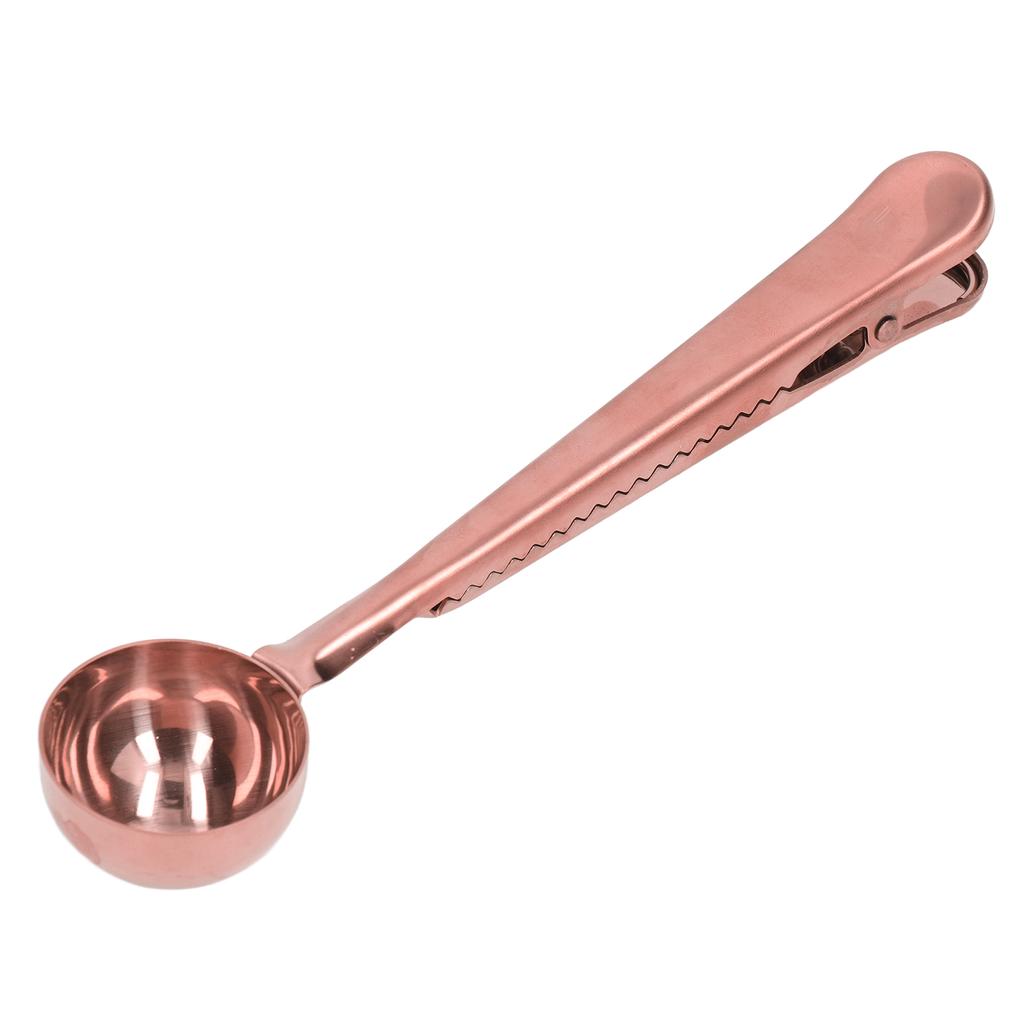 Coffee Spoon Sealing Clip 2 in 1 Stainless Steel Tight Sealing Deepen Design Convenient Practical Co