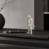 Japanese Samurai Statue, 3D Printed Warrior Figurine, Bushido Decor for Desk Shelf, Collectible Model for Home Office