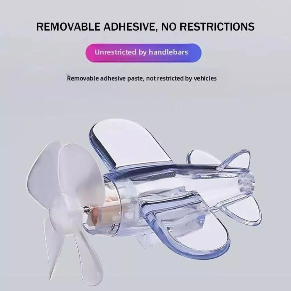 LED Light Wind Power Generation Airplane Helmet Decorative Airplane  Electric Vehicle Motorcycles