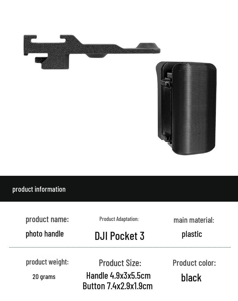 DJI OSMO Action Magnetic Quick Release Mount for Action5/4/3 & SLR, Multicolor Handle
