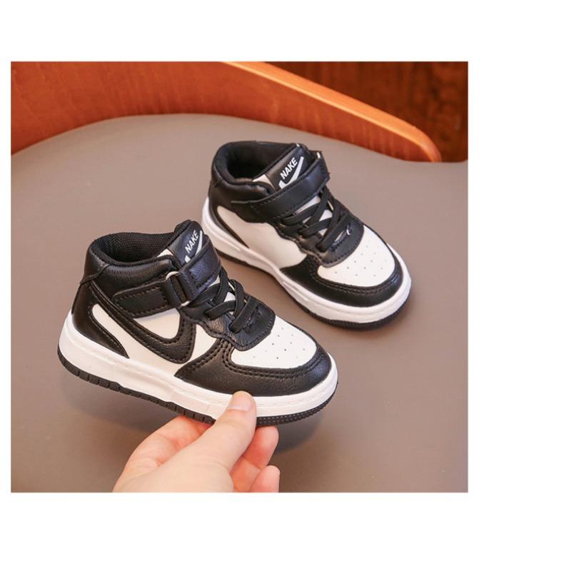 Children's Mid-Top Sneakers, Boys' Classic Casual Shoes, Girls' Mid-Top White Sneakers, Baby Shoes.