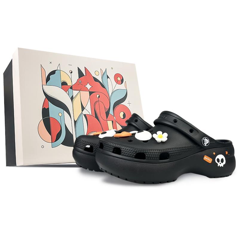 

Crocs Классические сабо на платформе BNK Clogs Женские Черные 34-35 белый