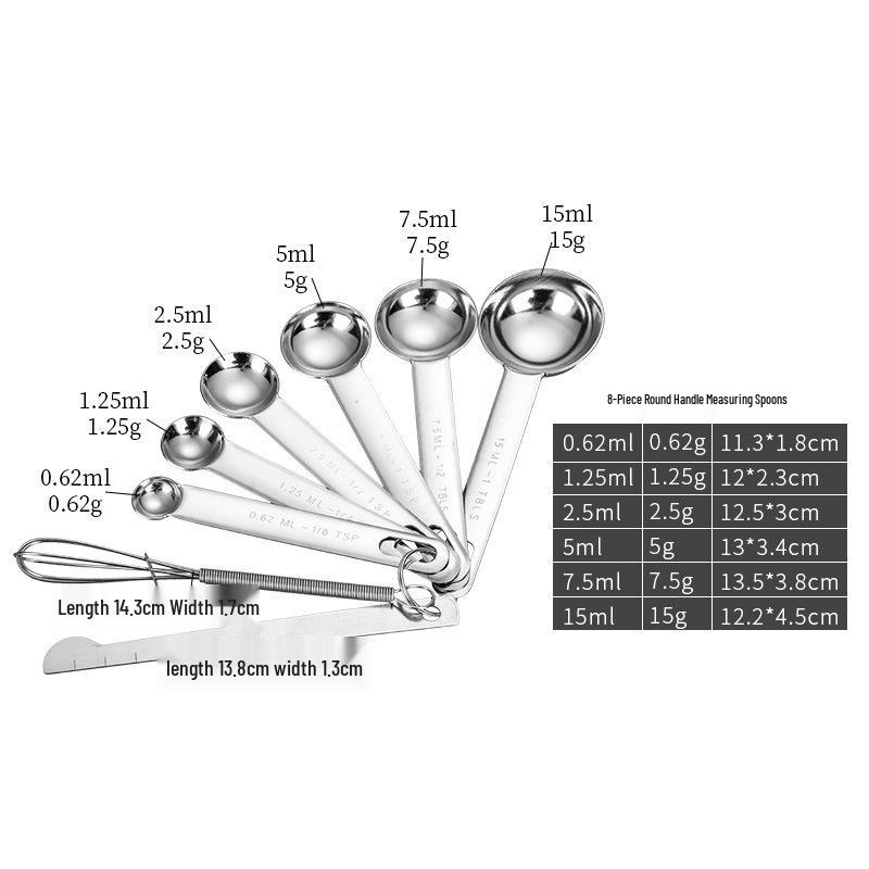 Stainless Steel Measuring Cups and Spoons Set for Baking and Cooking
